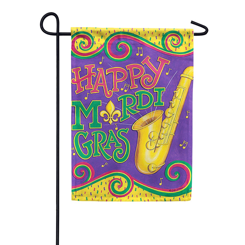 Mardi Gras Sounds Dura Soft Garden Flag