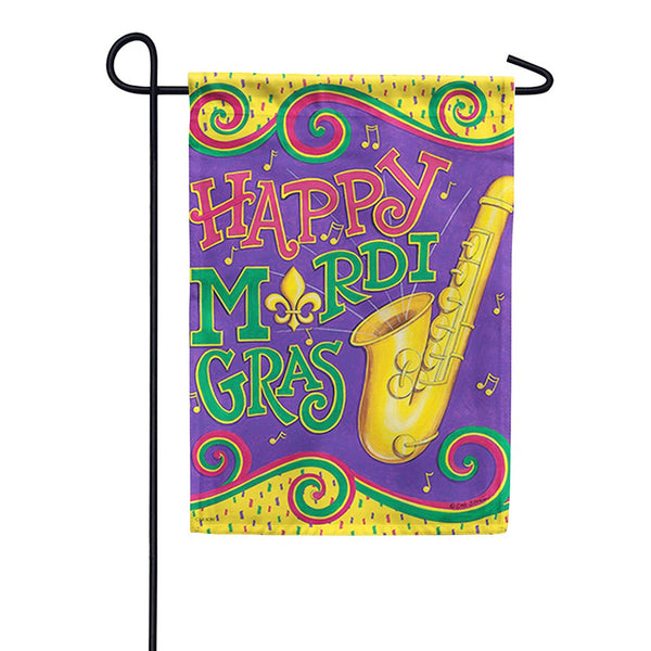 Mardi Gras Sounds Dura Soft Garden Flag