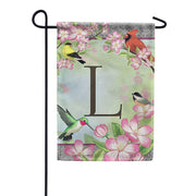 Songbird Monogram L Garden Flag