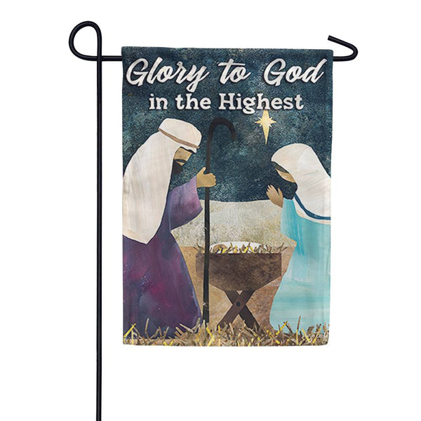 Glory to God Dura Soft Garden Flag