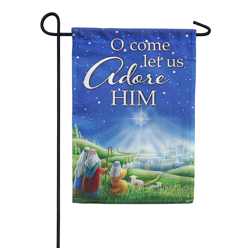 Adore Him Dura Soft Garden Flag