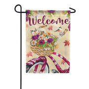 Bicycle Floral Dura Soft Garden Flag