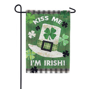 Kiss Me, Im Irish Dura Soft Garden Flag