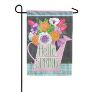 Watering Can Floral Dura Soft Garden Flag