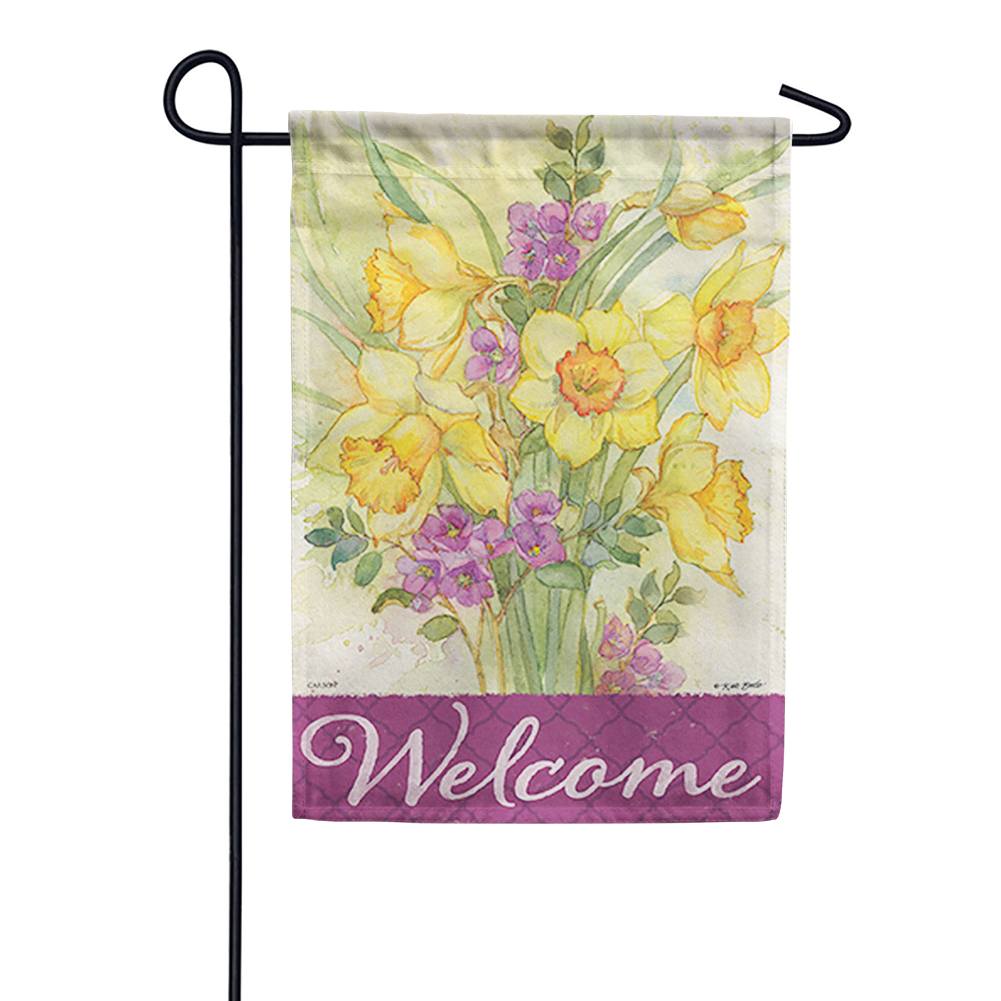 Watercolor Daffodils Dura Soft Garden Flag