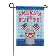 Patriotic Milk Can Dura Soft Garden Flag
