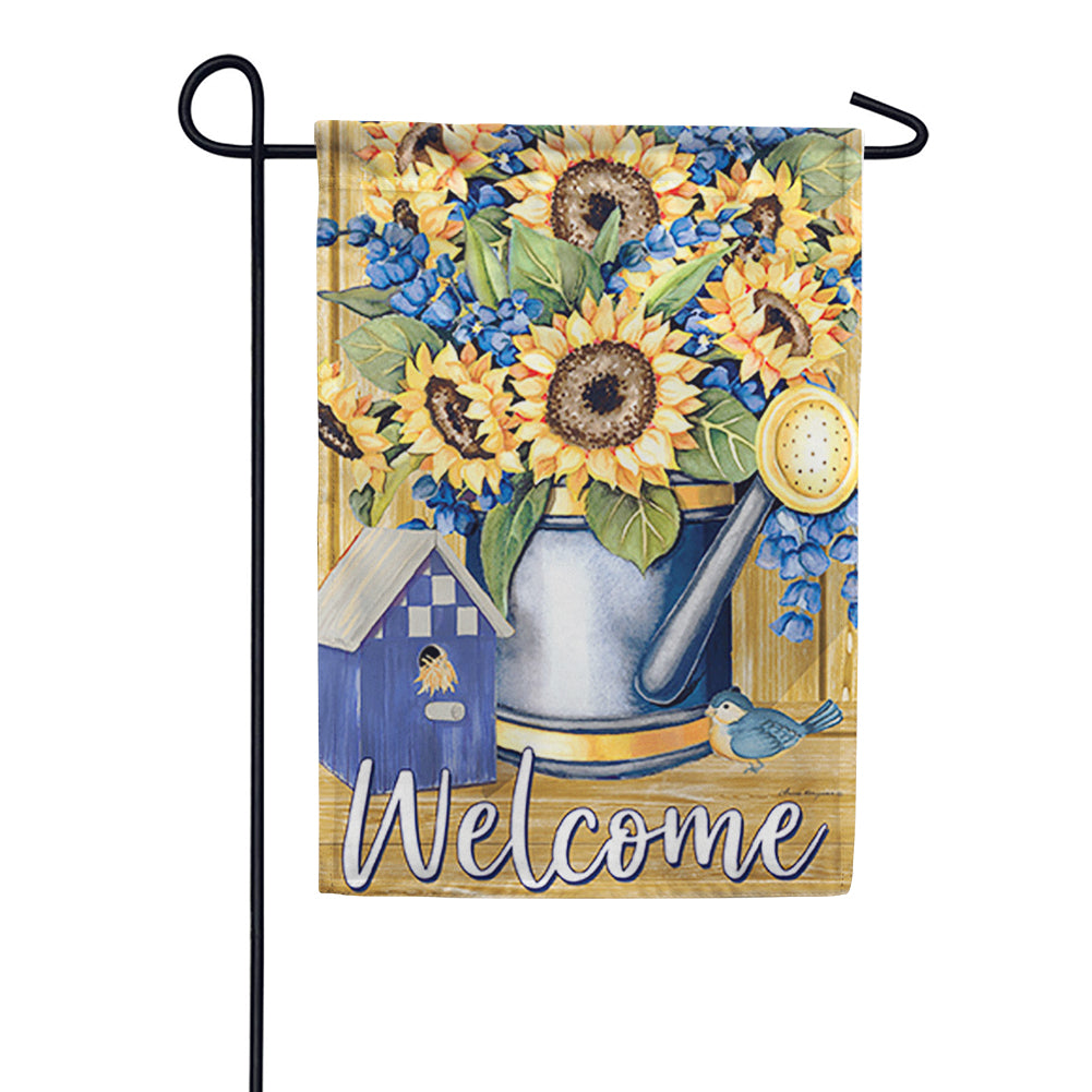 Sunflowers & Blue Dura Soft Garden Flag