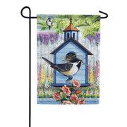 Chickadee Homecoming Dura Soft Garden Flag