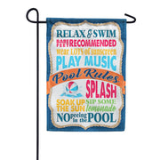 Pool Rules Dura Soft Garden Flag