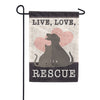 Live, Love, Rescue Dura Soft Garden Flag