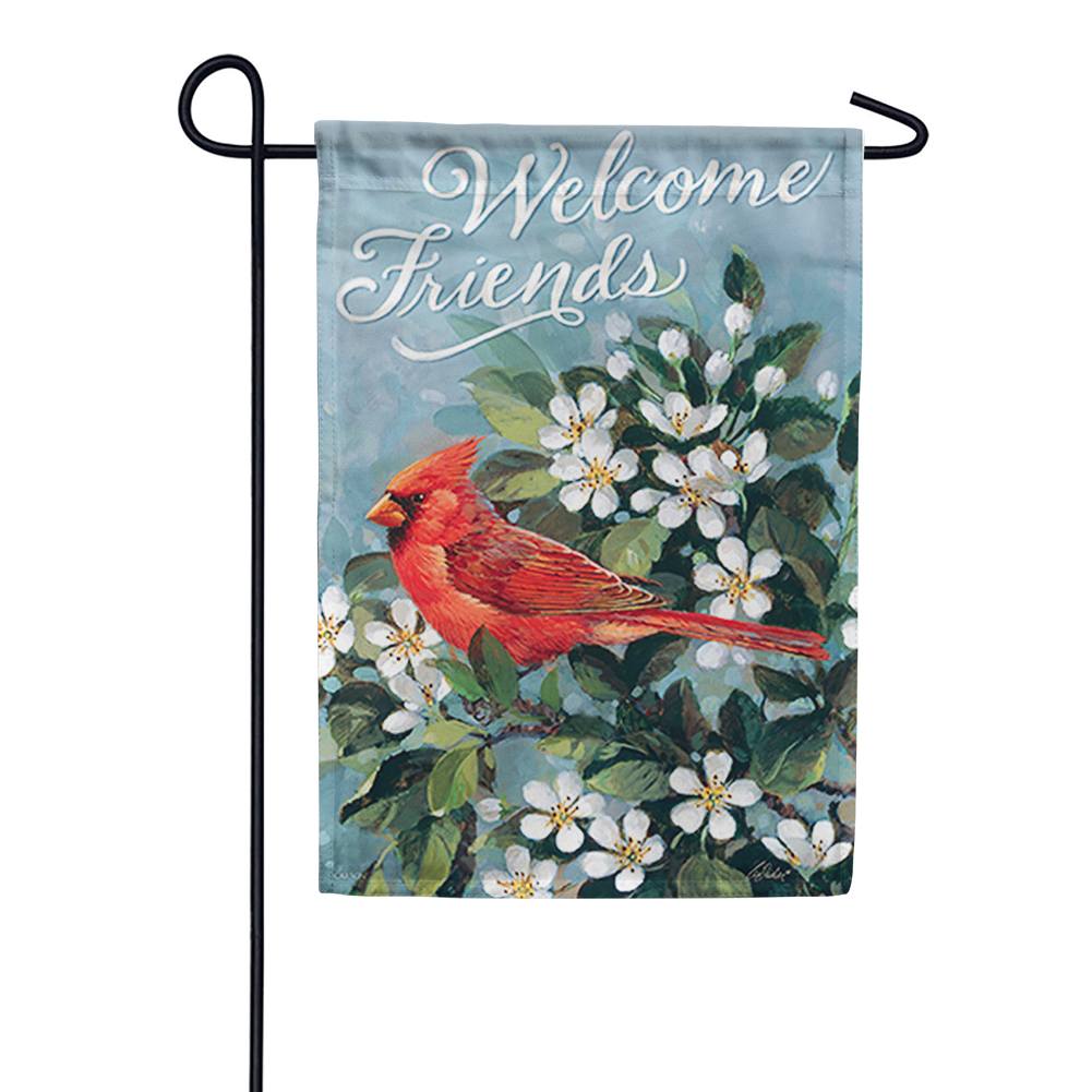 Welcome Cardinal Dura Soft Garden Flag