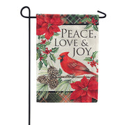Peace, Love & Joy Dura Soft Garden Flag