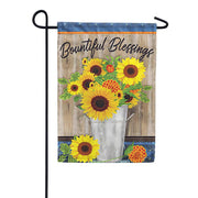 Sunflower Blessings Dura Soft Garden Flag