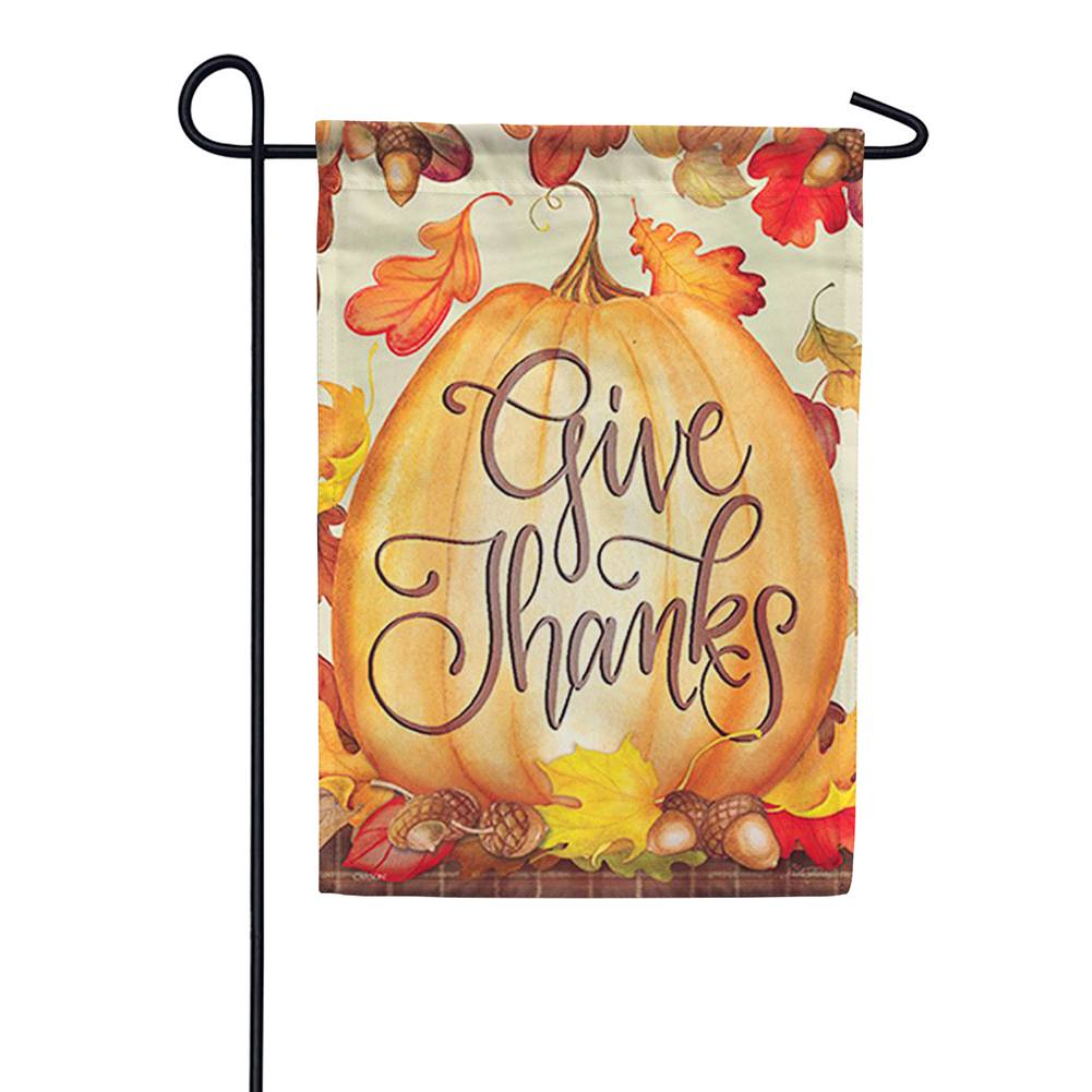 Give Thanks Dura Soft Garden Flag