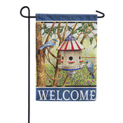 Bluebirds Dura Soft Garden Flag