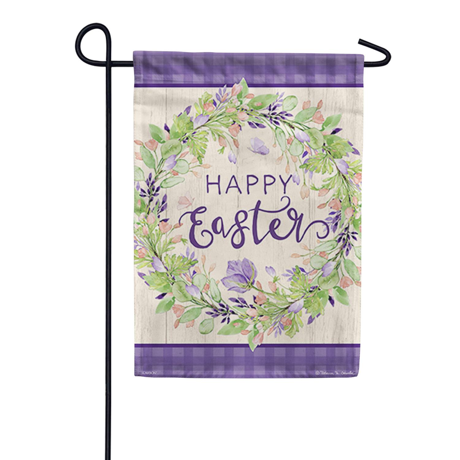 Sweet Easter Wreath Dura Soft Garden Flag