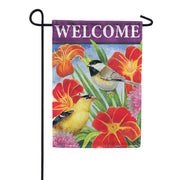 Friendly Welcome Dura Soft Garden Flag