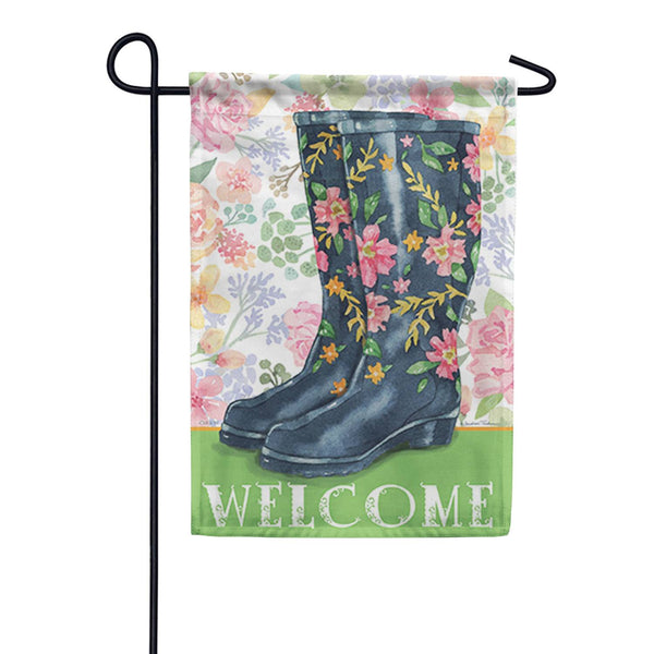 Welcome Boots Dura Soft Garden Flag