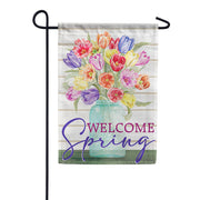 Welcome Spring Dura Soft Garden Flag