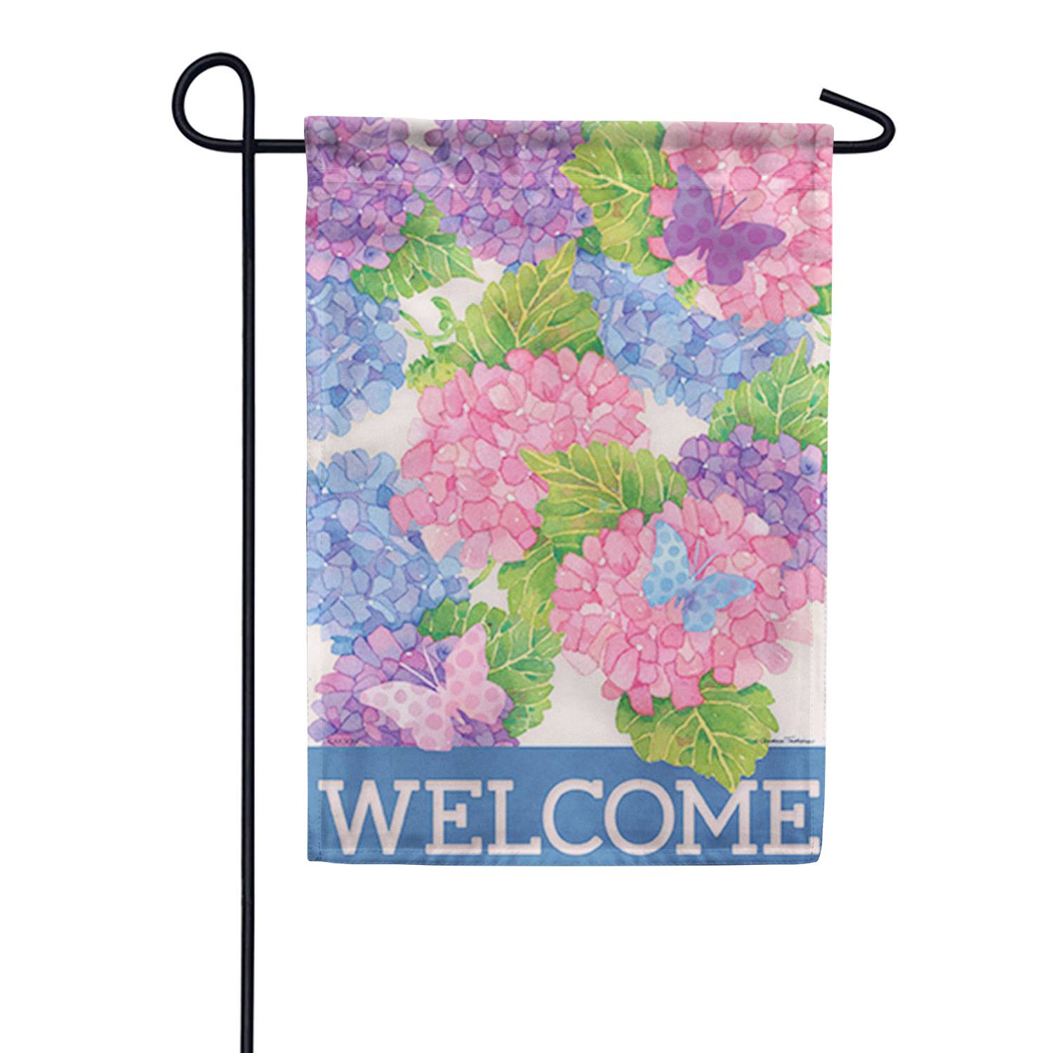 Spring Hydrangeas Dura Soft Garden Flag