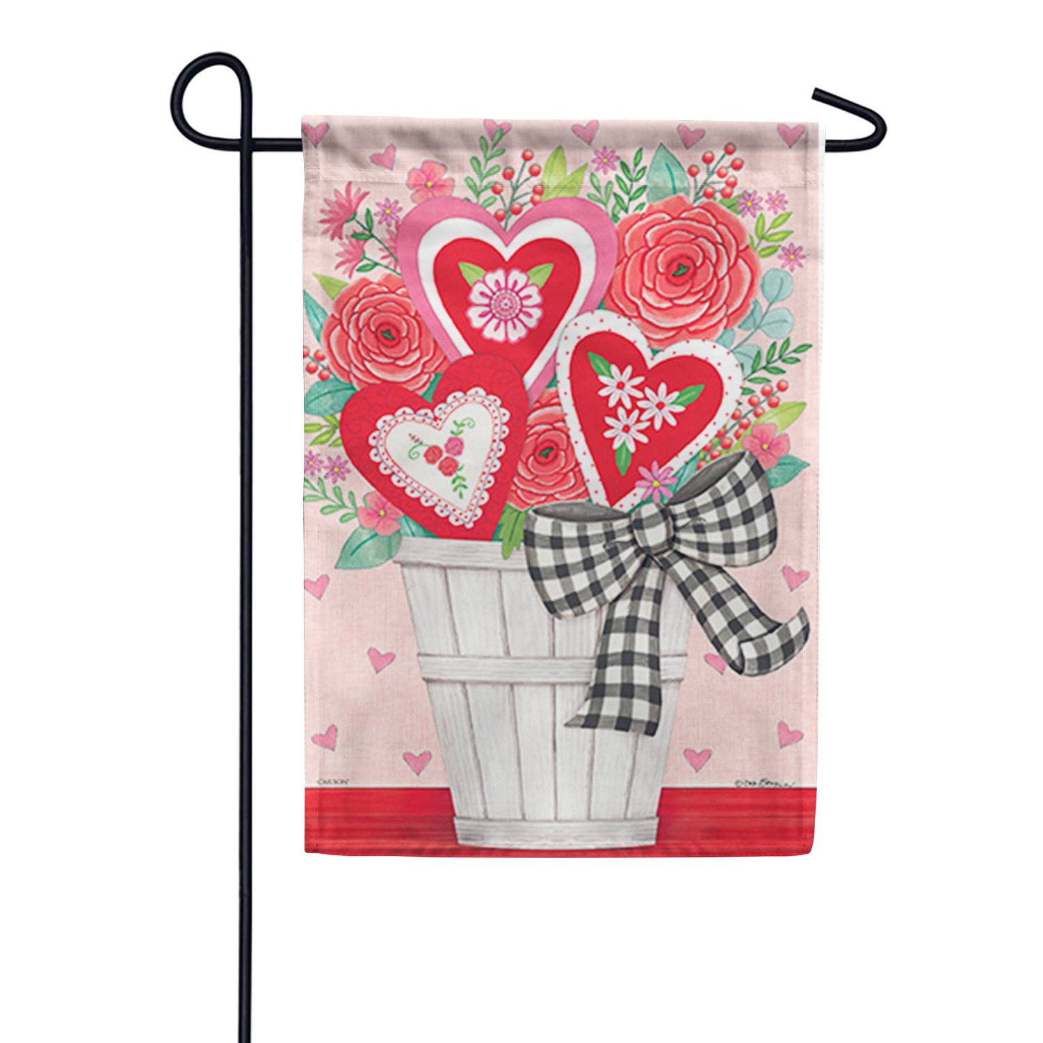 Valentine Basket Dura Soft Garden Flag
