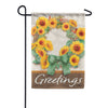 Sage Sunflower Wreath Dura Soft Garden Flag