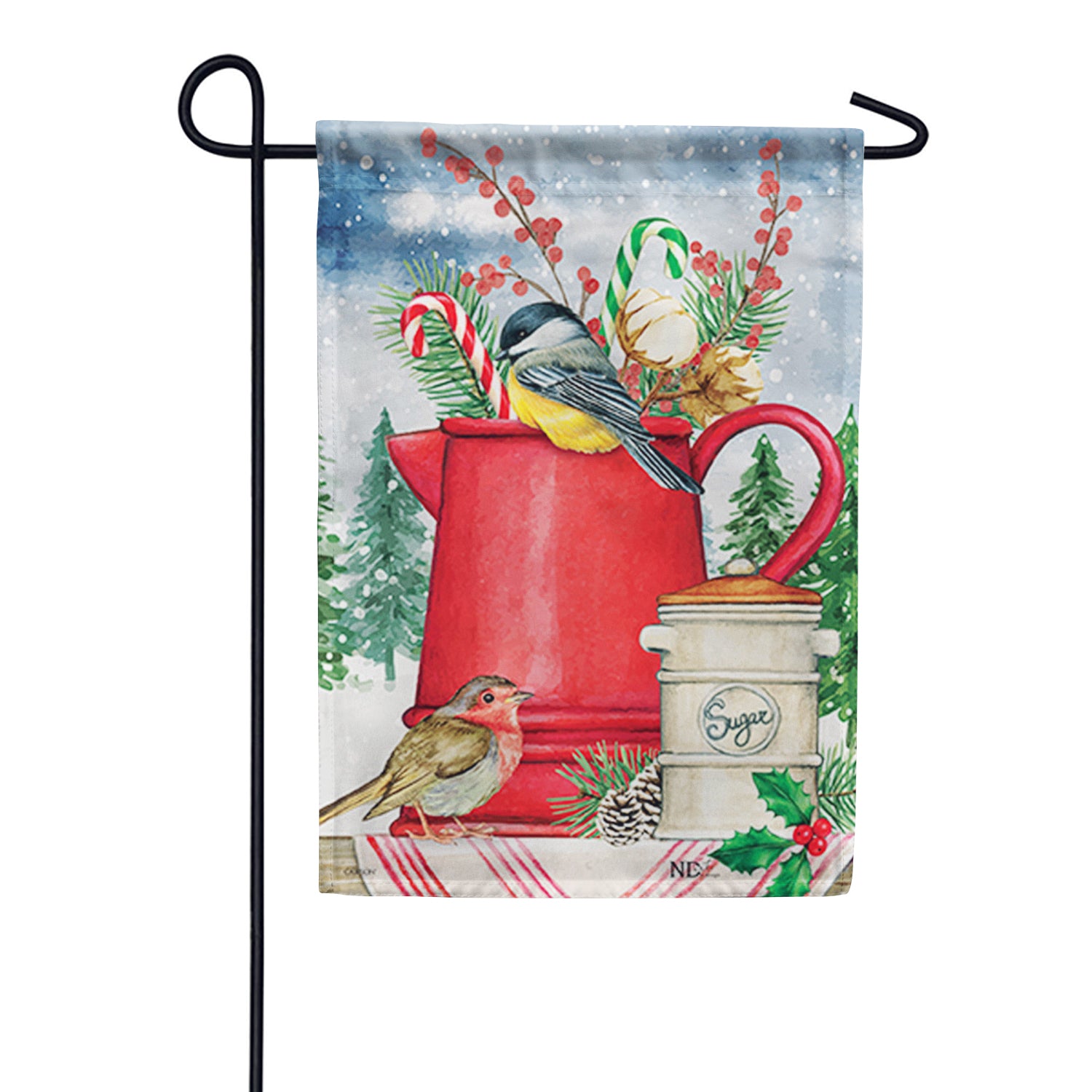 Red Watering Can Dura Soft Garden Flag