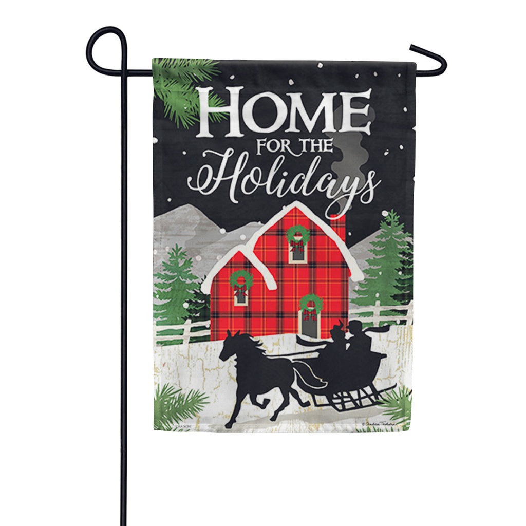 Home for the Holidays Dura Soft Garden Flag