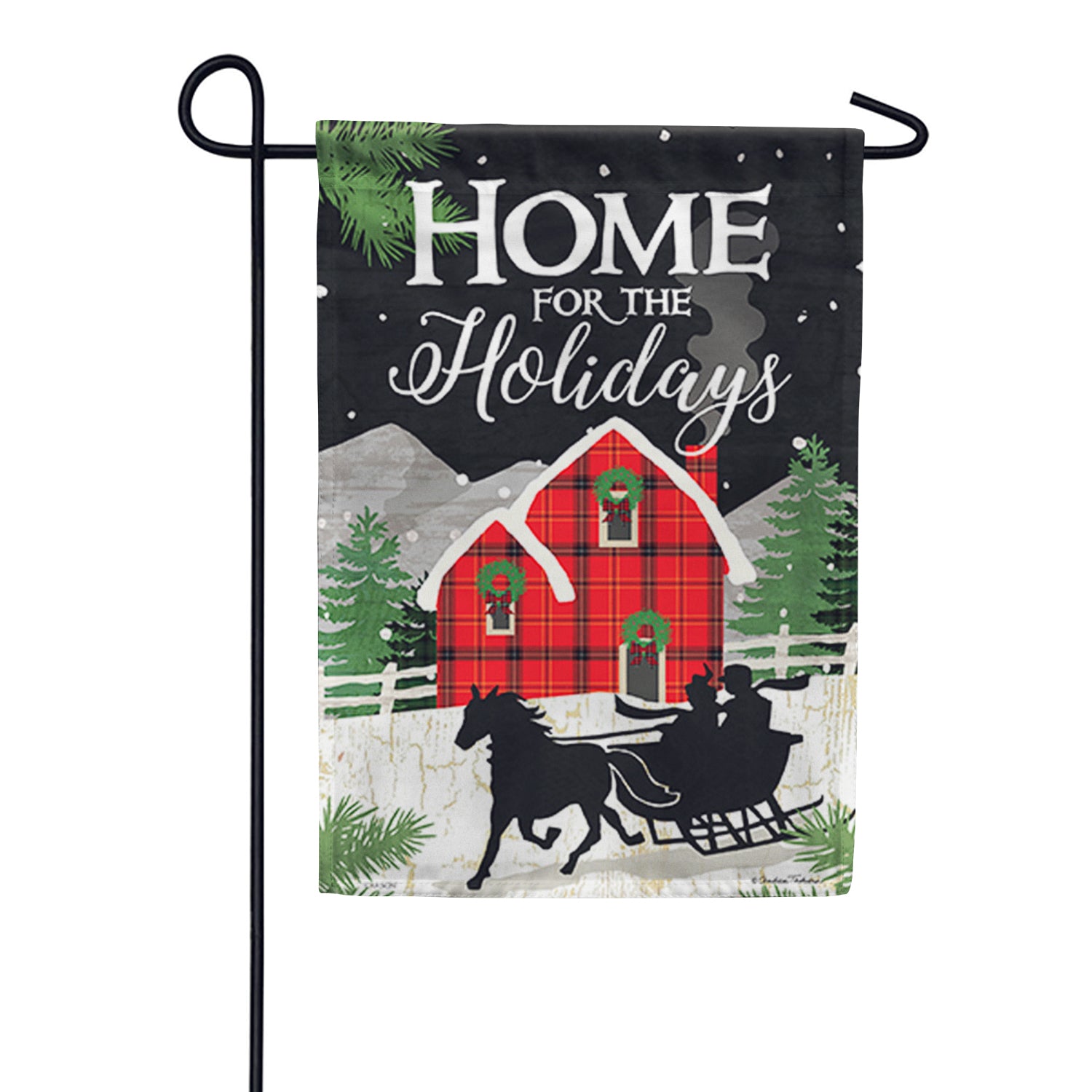 Home for the Holidays Dura Soft Garden Flag