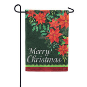 Red Poinsettias Dura Soft Garden Flag