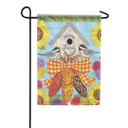 Chickadees & Corn Dura Soft Garden Flag