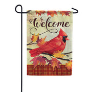 Autumn Day Cardinal Dura Soft Garden Flag