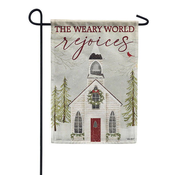 The World Rejoices Dura Soft Garden Flag