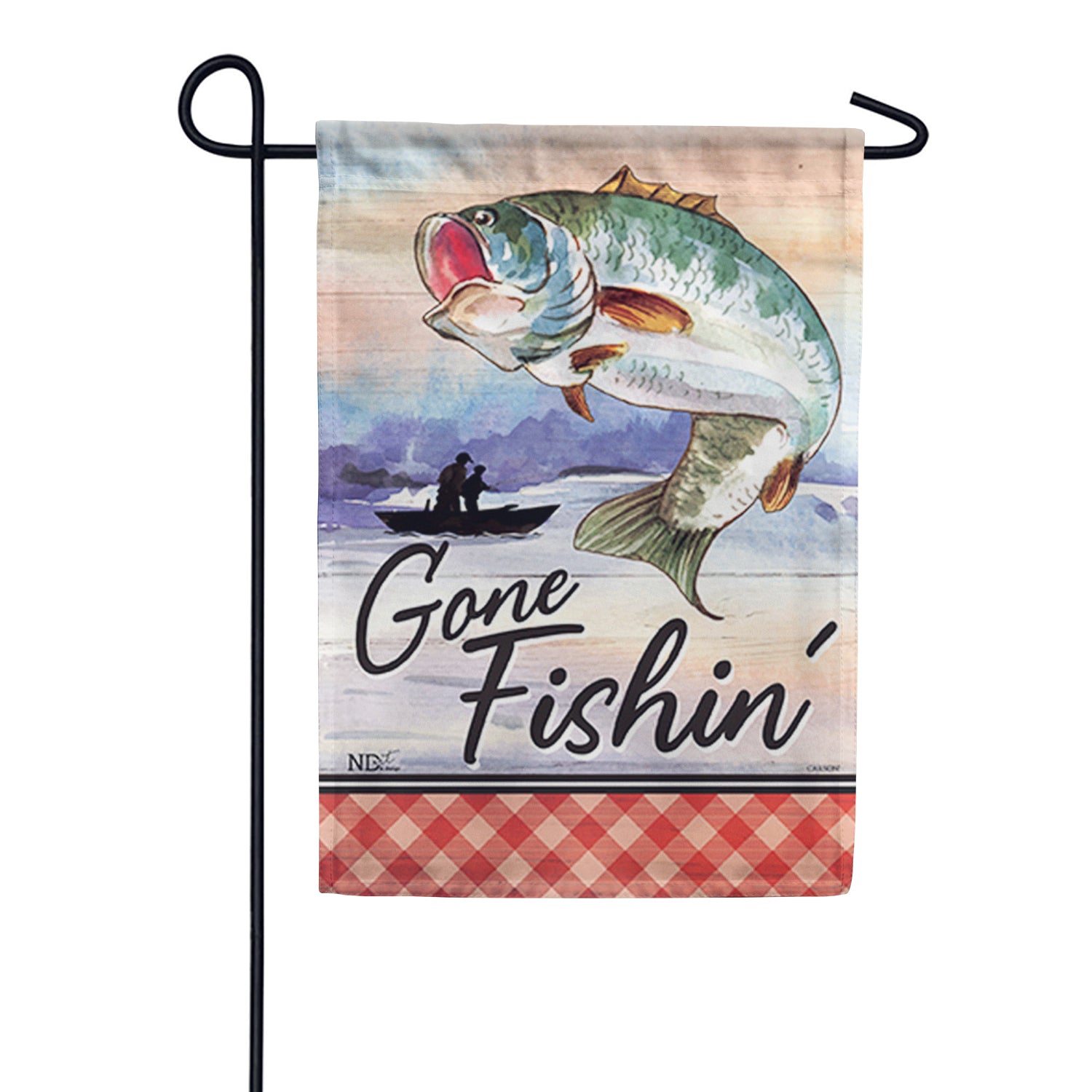 Lodge Fishing Dura Soft Garden Flag