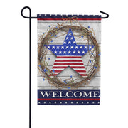 Welcome Wreath Dura Soft Garden Flag