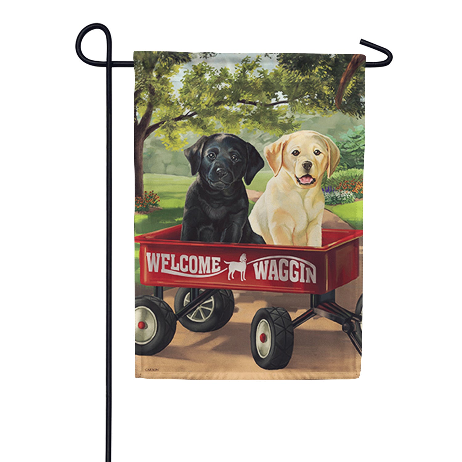 Welcome Wagon Dura Soft Garden Flag