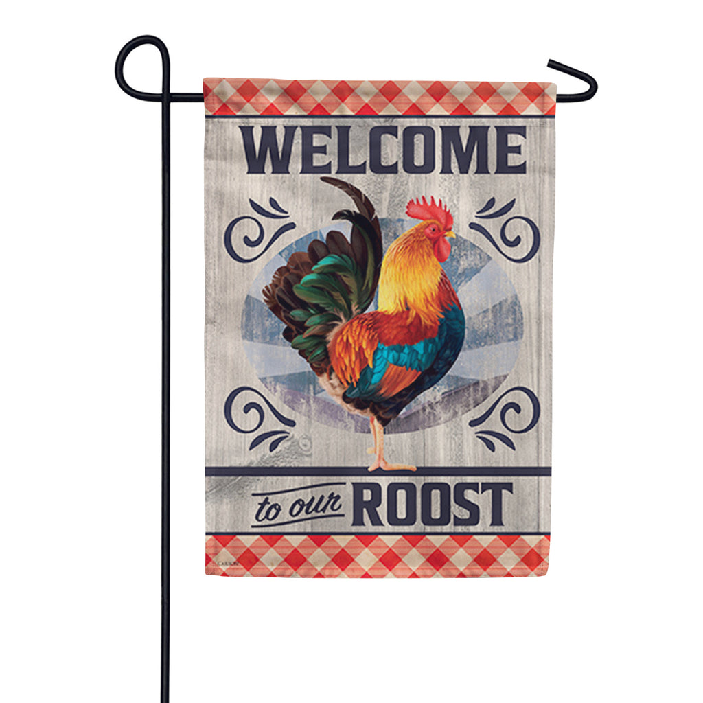 Vintage Rooster Dura Soft Garden Flag