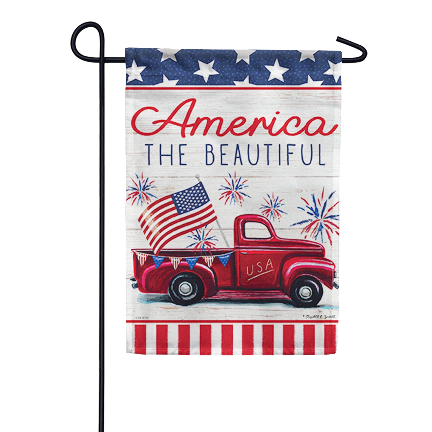 America Truck Dura Soft Garden Flag