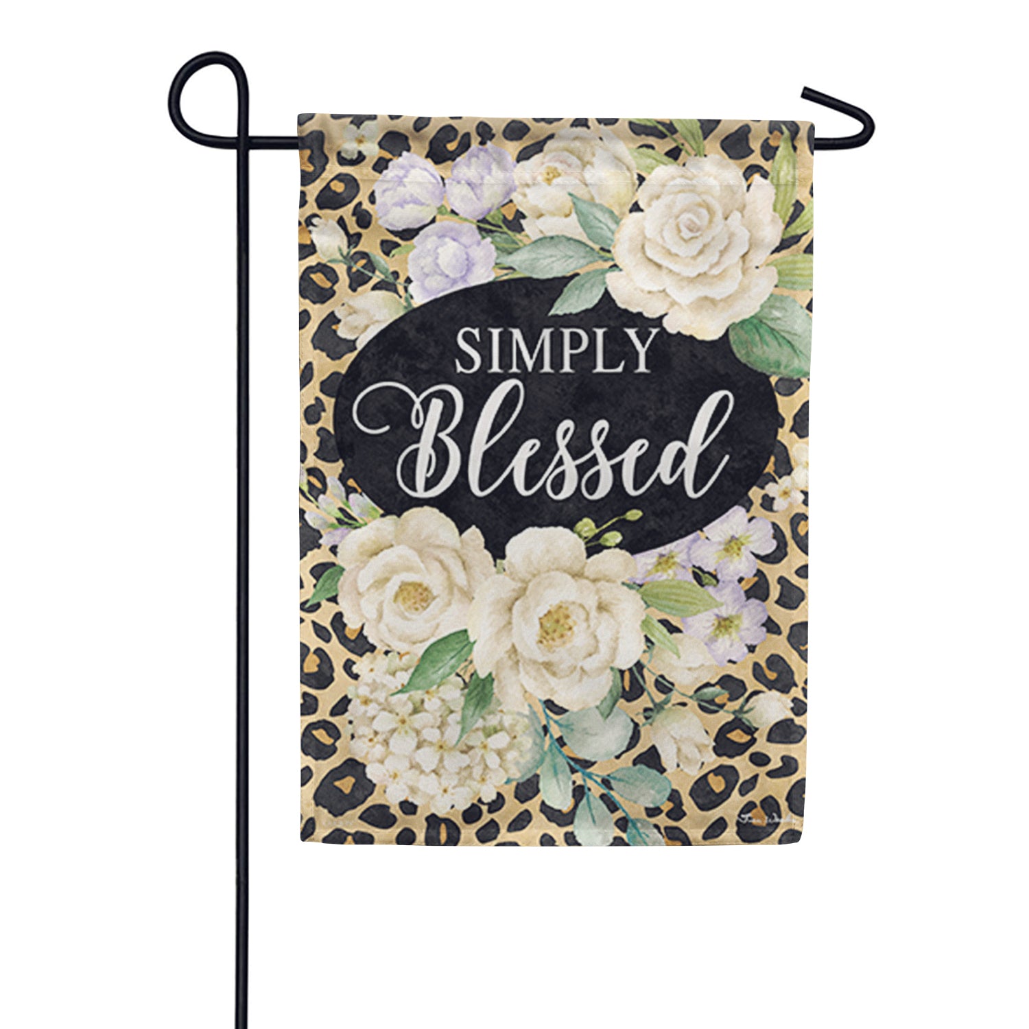 Blessed Leopard Dura Soft Garden Flag