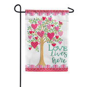Love Lives Here Dura Soft Garden Flag