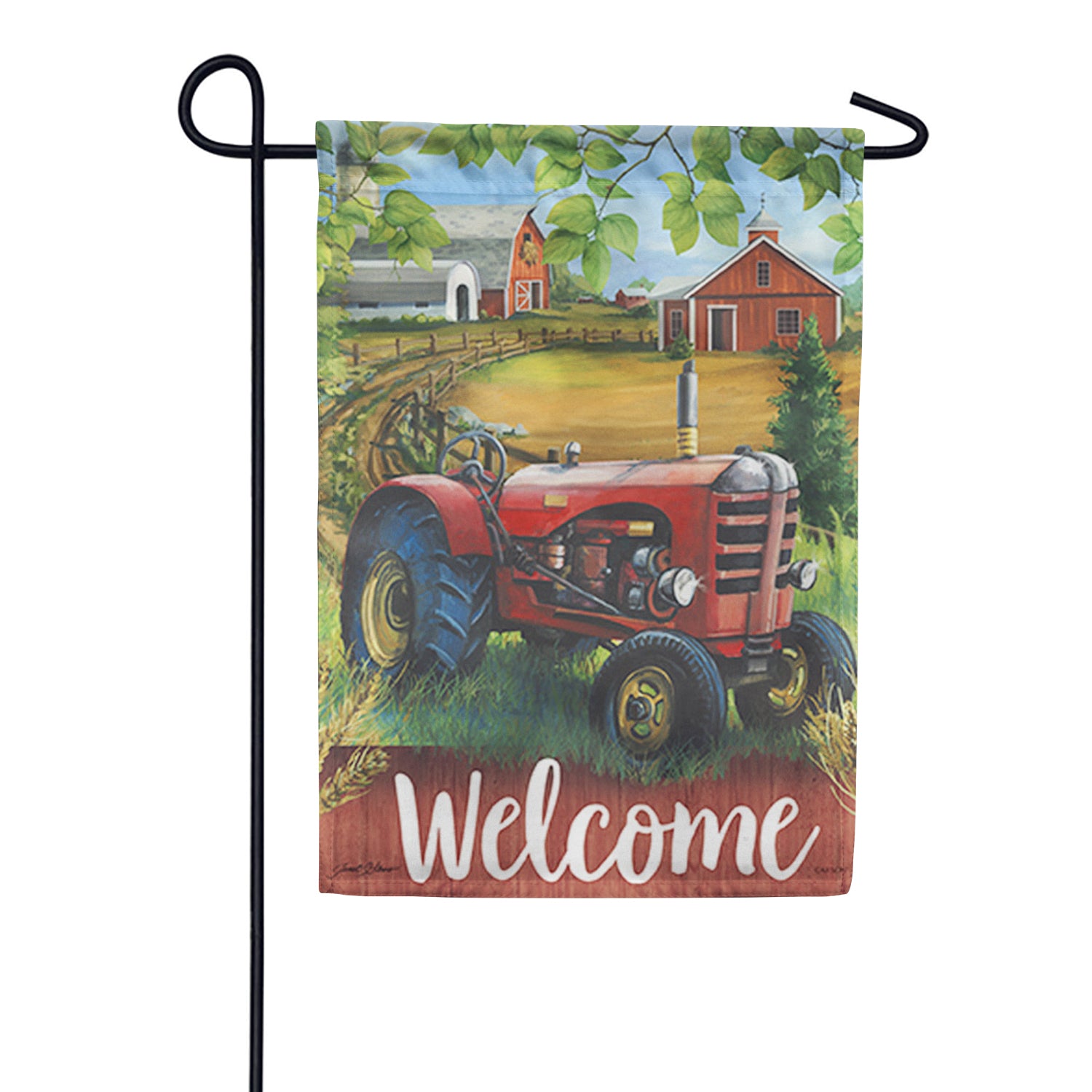 Farm Tractor Dura Soft Garden Flag