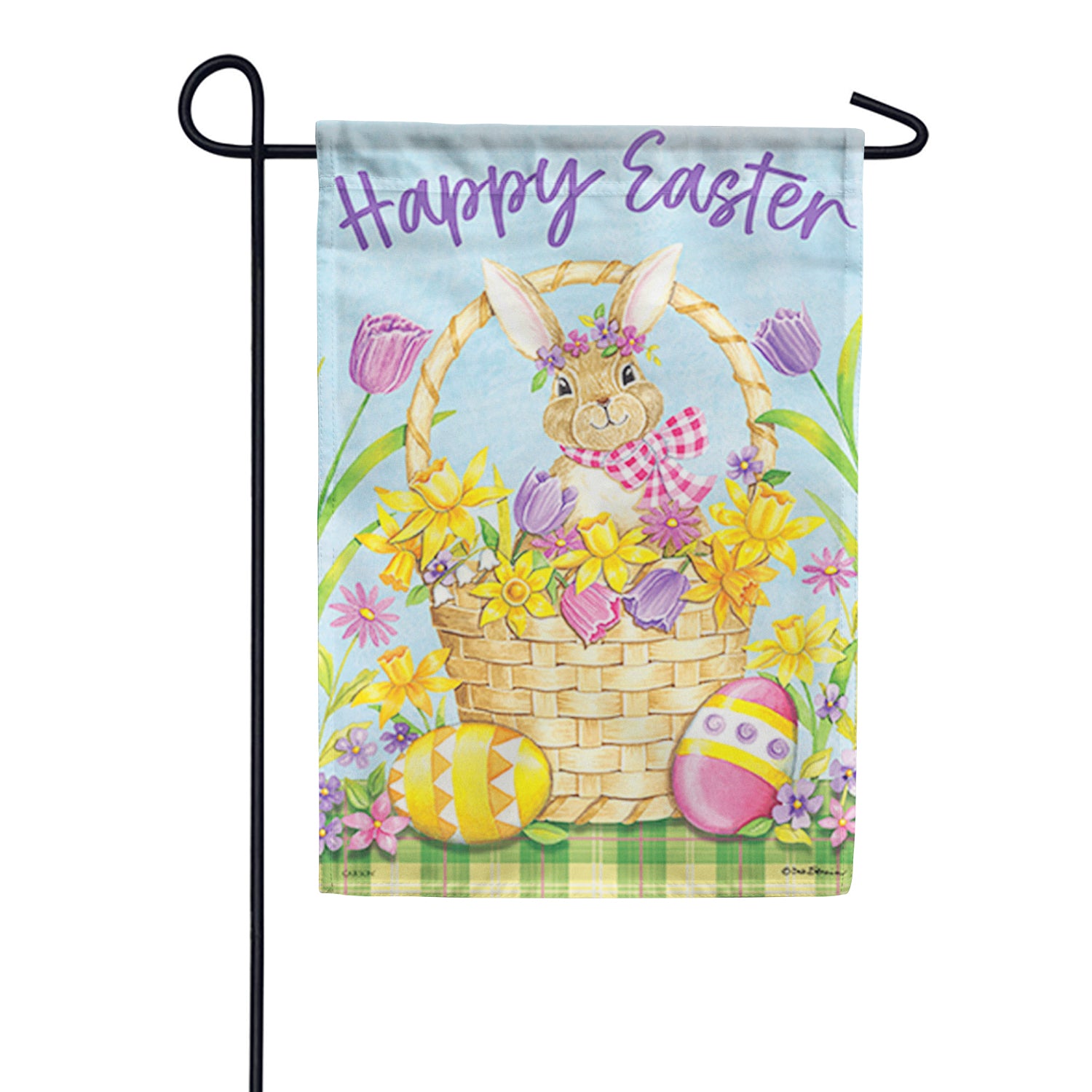 Basket Bunny Dura Soft Garden Flag