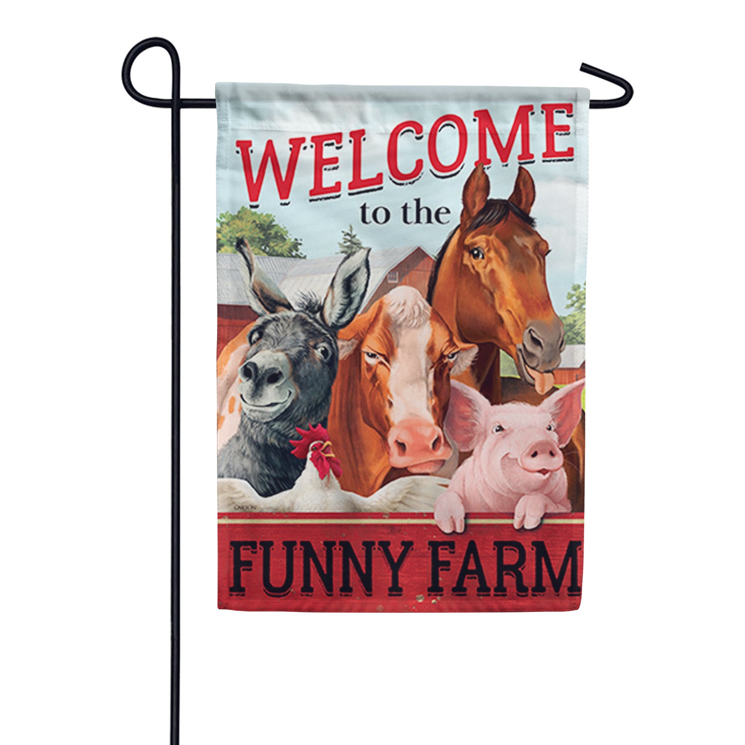 Funny Farm Dura Soft Garden Flag