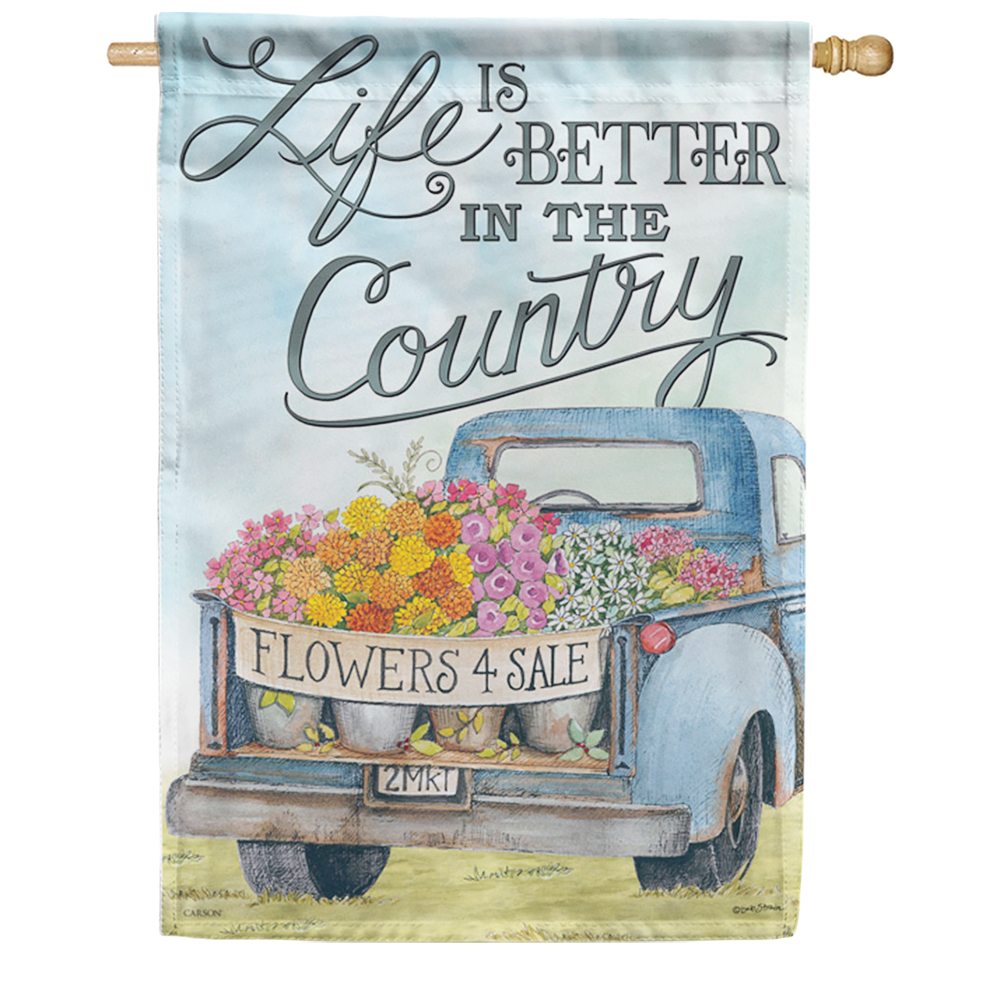 Life Is Better in the Country Dura Soft House Flag