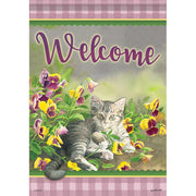 Pansy Kitten Dura Soft House Flag