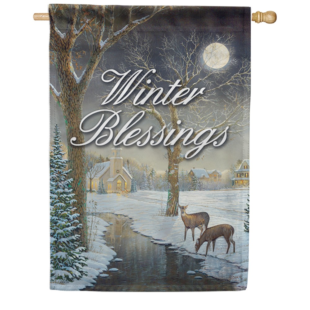 Winter Serenity Dura Soft House Flag