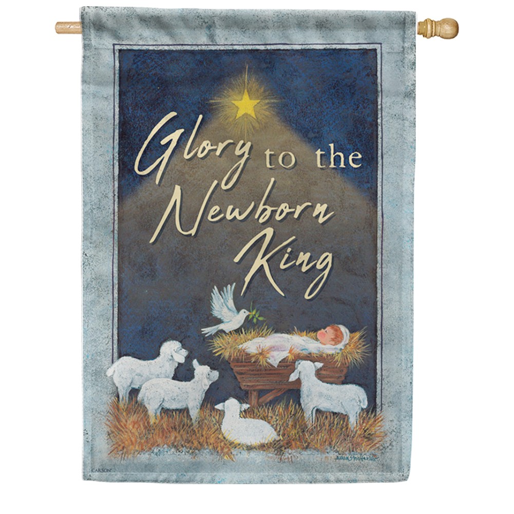 Glory to the King Dura Soft House Flag