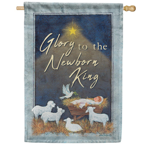 Glory to the King Dura Soft House Flag