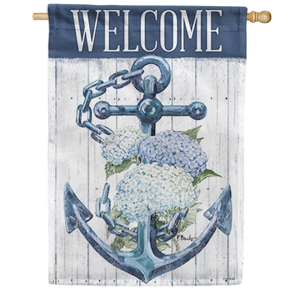 Botanical Anchor Dura Soft House Flag