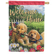 Playful Pups Dura Soft House Flag